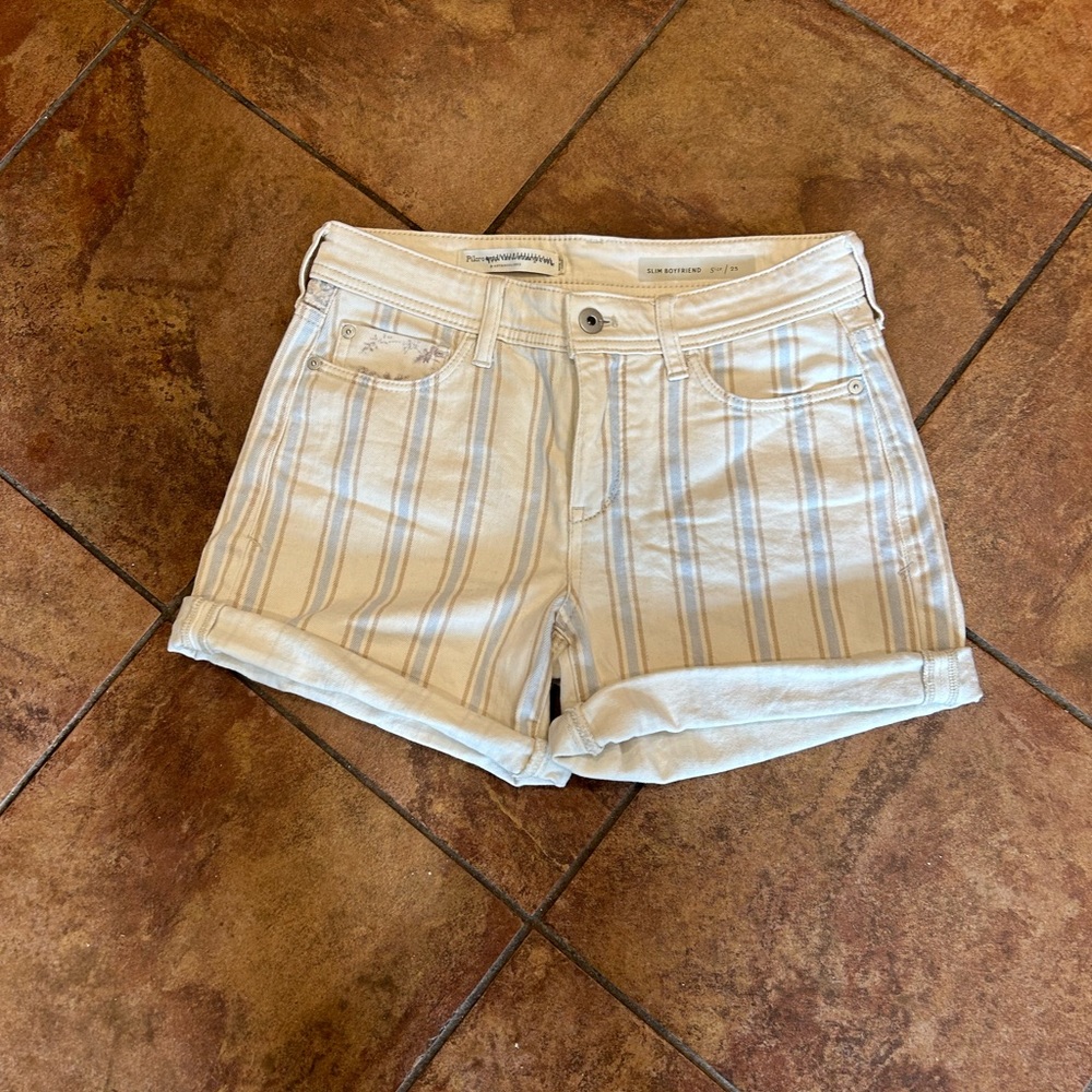 Shorts Pilcro Anthropologie Slim Boyfriend Sz 25
